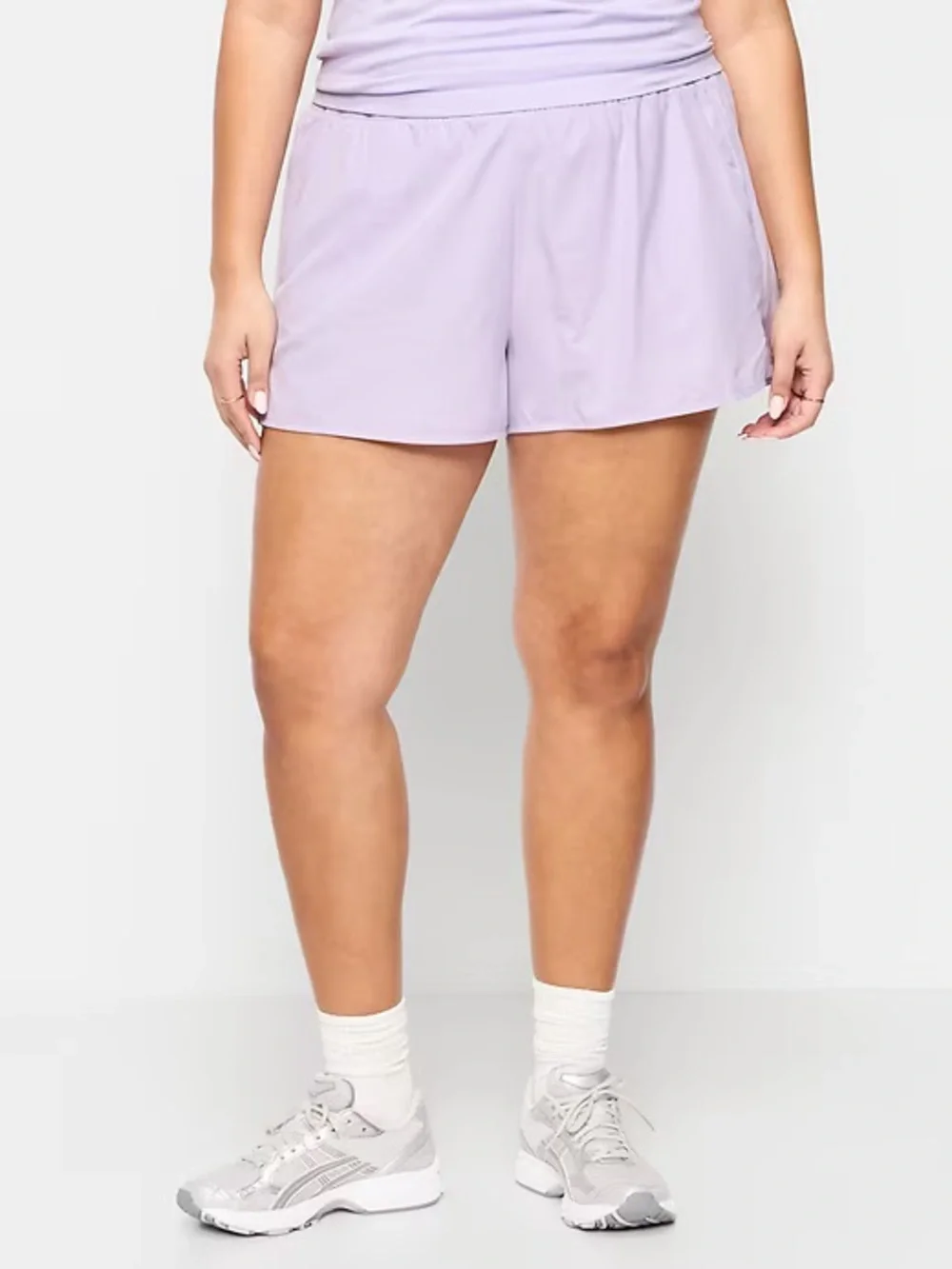 Old Navy Women’s Extra High-Waisted Crinkle Run Shorts 3-inch inseam in Lilac